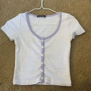 brandy purple and white tshirt